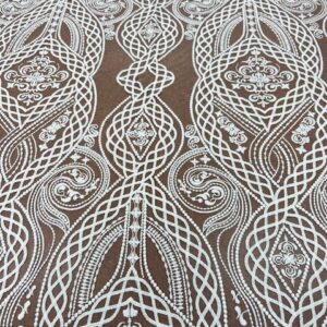 OW196 - Luna Larger Cousin lace - 100% Nylon Base, 100% Rayon Embroidery - 120cm wide - $35.00 pm - NOW $10.00PM SPECIAL