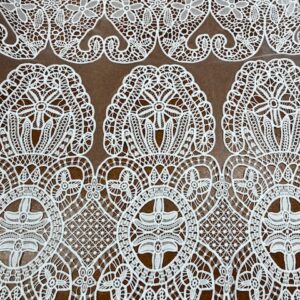 OW400 - Bridal Lace - Dorothy - 100% Polyester Embroidery on 100% Nylon Tulle  - pattern width 90cm - $29.00 pm - NOW $10.00 SPECIAL