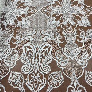 OW198 - Lola Lace - 100% Polyester base with 100% Rayon Embroidery - 143cm wide - $35.00pm - NOW $10.00 SPECIAL